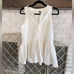 Simple white button down tank